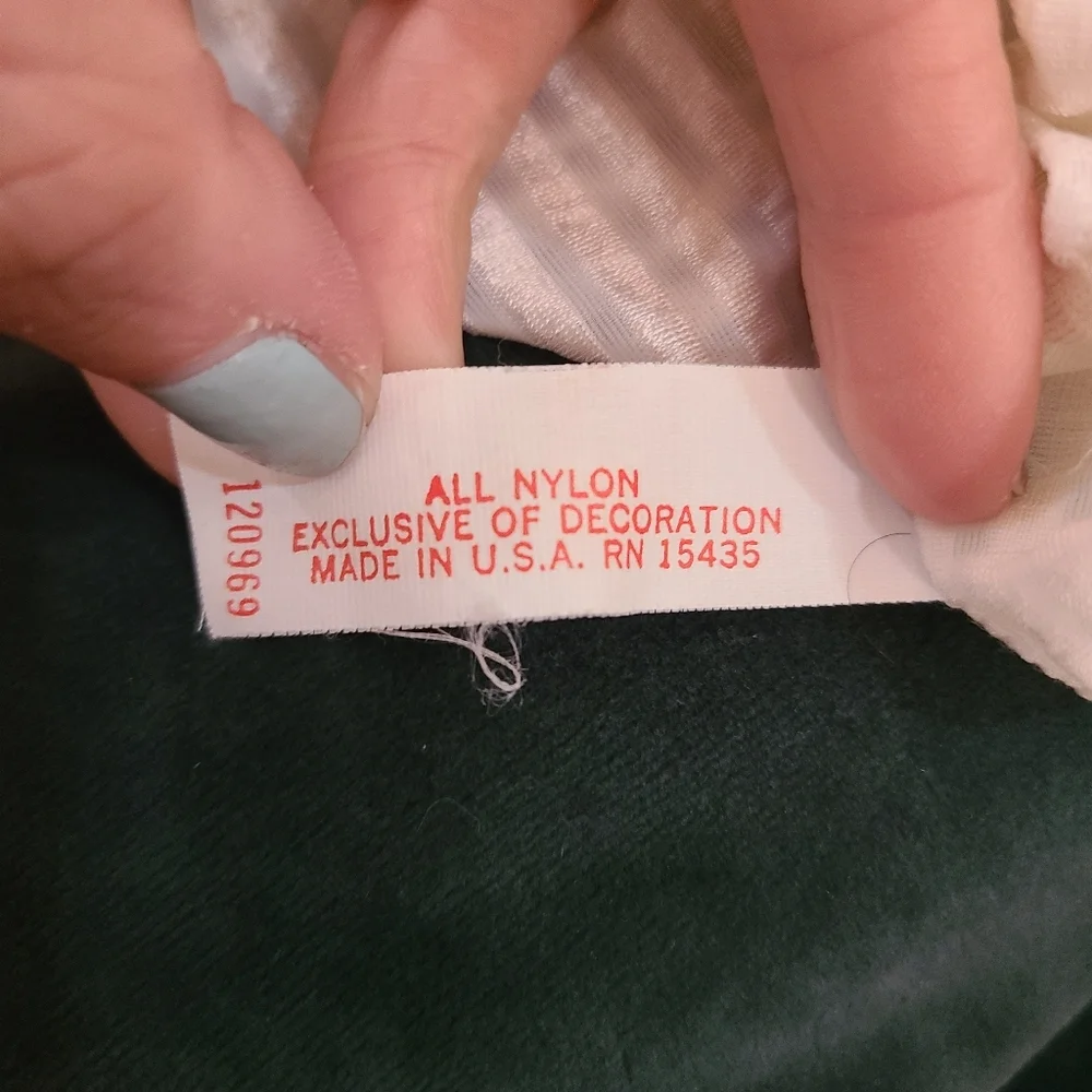 Gilead Vintage Lace Trim Empire Waist Striped  Slip Dress Nightgown - Picture 5 of 5